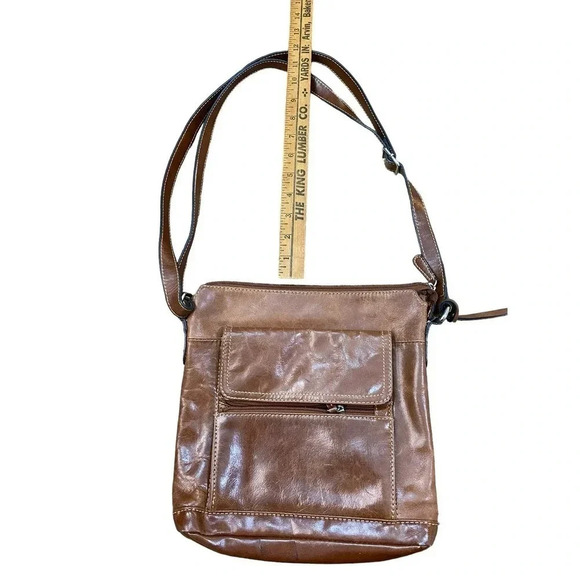 Giani Bernini Women's Brown Cognac Genuine Leather Shoulder Bag - Picture 3 of 10